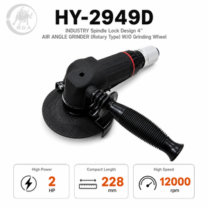 เครื่องเจียรลม HY-2949D พร้อมตัวล็อคแกนหมุน M10 สำหรับงานตกแต่งผิวโลหะและลบคม BOA - Product Image 1