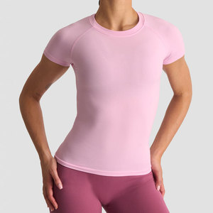 Camiseta Deportiva de Yoga para Mujer, Elástica, Transpirable, Ajustada, para Gimnasio y Running, de Verano - Product Image 5