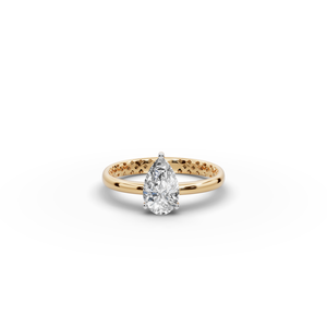 Bague en or avec diamant taille poire 1 TCW - Product Image 2