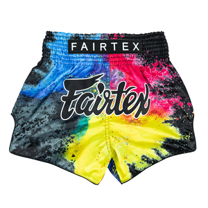 Shorts de Muay Thai Fairtex de qualité supérieure, coupe élastique à la taille, respirants, légers, pour la boxe, avec étiquette OEM. - Product Image 1