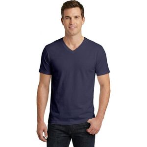 Camiseta de Cuello en V para Hombre, Personalizada, de Algodón, Manga Corta, Básica, Lisa, para Uso Casual, Marca Privada, Venta al Por Mayor - Product Image 4