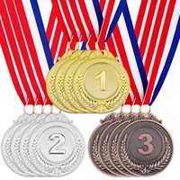 Médailles de football américain personnalisées en alliage de zinc, récompenses métalliques avec logo sur mesure et ruban pour les événements scolaires, les ligues et les championnats d'équipe