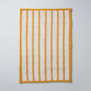 Hand Block Printed Cotton <b>Placemat</b> & Napkin Set: Floral Quilted Table Mats Table Linens - Product Image 2