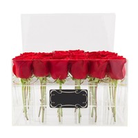 Boîte à fleurs en acrylique transparente PMMA, vente en gros, mode, 25 trous, boîte de luxe