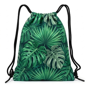 Mochila con cordón de poliéster con estampado espacial de galaxia, bolsa deportiva ligera con cordón para actividades escolares al aire libre - Product Image 5