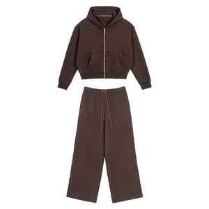 Ensemble de survêtement polaire décontracté pour homme, collection hiver, personnalisable, deux pièces, en polyester, respirant et anti-transpiration – Vente chaude - Product Image 5