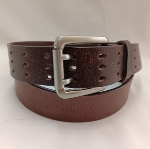 Cinturón de Cuero Genuino Vintage Unisex, Hebilla de Aleación, Diseño Formal y a la Moda, Duradero, Cómodo, Ancho Personalizable - Product Image 1