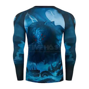 En stock, vente en gros, vêtements de sport pour hommes, rashguard professionnel imprimé par sublimation - Product Image 6