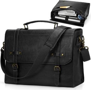 Sac d'affaires en cuir véritable pour ordinateur portable, mallette de travail professionnelle, sacoche de voyage, vente en gros, usine OEM - Product Image 1