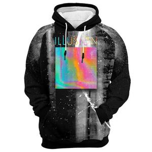 Sudadera con Capucha Degradada de Color para Mujer, Top Corto con Estampado por Sublimación, Logo Trasero Energético, Ropa Urbana de Primavera, Tejido de Poliéster - Product Image 4