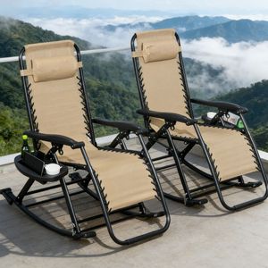 Sedie a Sdraio Pieghevoli in Stile Moderno, in Tessuto e Acciaio, per Esterni, Spiaggia, Villa, Giardino, Parco, Patio, Hotel, Soggiorno, Campeggio e Tempo Libero - Product Image 1