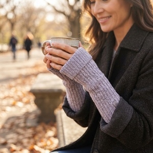 Unisex Stretch Fingerless Gloves Knit <b>Wrist</b> <b>Warmers</b> Outdoor Sports Cycling Fitness Running Training Gloves for Adults - Product Image 5