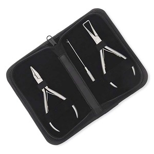 ASAP Professional Stainless Steel 3-Piece Hair Extension Pliers Kit with Crochet <b>Needle</b> for Hair Extensions - Product Image 5