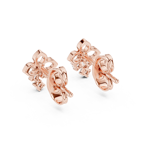 Ensemble de bagues serties de diamants cultivés en laboratoire BLOSSAM DIAMOND DROP, en or rose massif 18 carats, pour fiançailles, mariage, fête, Saint-Valentin, cadeau ou usage quotidien. - Product Image 3