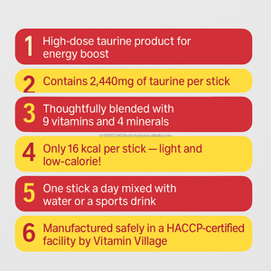 Barra de polvo mineral de vitamina taurina de alta resistencia, paquete de 30 suplementos OEM de nutrición diaria - Product Image 2