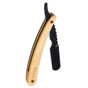 Navaja de Afeitar Plegable para Barba, Cejas y Cabello, Herramienta de Barbería, Maquinilla de Afeitar Recta de Acero Inoxidable para Hombre - Product Image 4