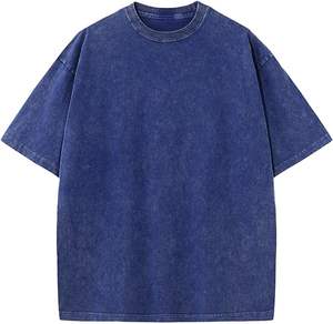 Camiseta de Algodón 100% con Lavado Ácido, 220 Gramos, Corte Holgado, Diseño Sólido, Estilo Formal, Logotipo Frontal - Product Image 1