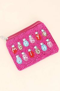Porte-monnaie brodé à la main avec perles, portefeuille zippé de créateur, petite pochette à monnaie, pochette à perles tendance, accessoires pour femmes - Product Image 6