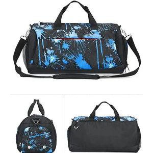 Bolsa Deportiva de Poliéster Sublimado con Diseño de Salpicaduras de Pintura Azul, Gran Capacidad de Almacenamiento para Entrenamiento en el Gimnasio y Viajes - Product Image 2