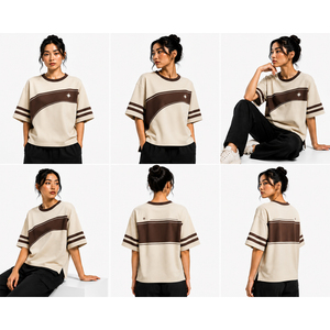 Premium Womens Boxy Tee Custom Heavyweight Cotton Loose Fit Short Sleeve T Shirt Streetwear OEM ODM Wholesale Apparel Supplier - Product Image 6