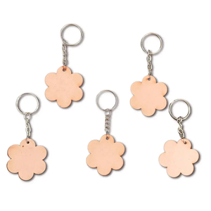 Most Selling MDF <b>Keyring</b> Best Sublimation Glossy MDF Keychain Natural Color Metal <b>Ring</b> Chain 5 Pieces Set - Product Image 1