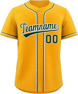Camiseta de Béisbol Personalizable 100% Poliéster para Exteriores, Diseño Cosido, Secado Rápido, Cuello en V, Unisex, Adulto, Ropa Deportiva Vintage de Venta Caliente - Product Image 2