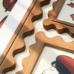 Luxury Handmade <b>Wooden</b> Lacquer Photo <b>Frame</b> with Elegant Wavy Edge Decorative <b>Picture</b> <b>Frame</b> for Modern Home Office Decore - Product Image 6