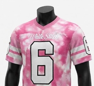 <b>White</b> Stitch Solid <b>Football</b> Jersey Men's Short Sleeve Strapless 100% Polyester Breathable Regular Fit Adult All Seasons Front - Product Image 2
