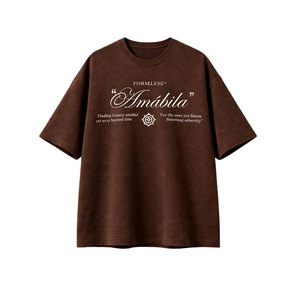เสื้อยืดโอเวอร์ไซส์สีน้ำตาลลายกราฟิกสำหรับผู้ชาย ผ้าฝ้าย ทรงหลวม สไตล์สตรีทแวร์ พิมพ์ลาย ฮิปฮอป แฟชั่นฤดูร้อน เสื้อยืดลำลองสำหรับผู้ชาย - Product Image 2