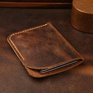 Custom Minimalist Slim Leather <b>Card</b> Holder <b>RFID</b> Blocking Credit <b>Card</b> Case Men's Pocket Business <b>Wallet</b> LNCR-0019 - Product Image 3