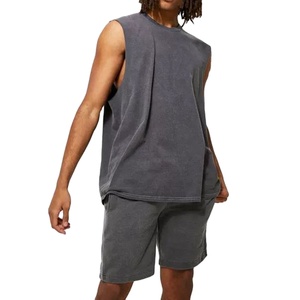 Conjunto informal de 2 piezas para hombre, camiseta sin mangas, camisetas y pantalones cortos, conjunto de chándal, nuevos conjuntos de pantalones cortos informales para hombre, camiseta de manga corta 2026 - Product Image 6