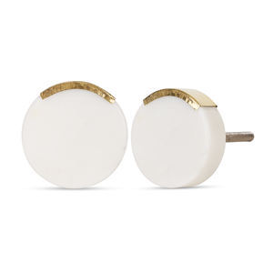 Shubham Handcrafted <b>Gold</b> White Luxury Marble Drawer <b>Knobs</b> for Kitchen <b>Cabinet</b> Hardware Decorative Stone Brass Dresser Pulls - Product Image 2