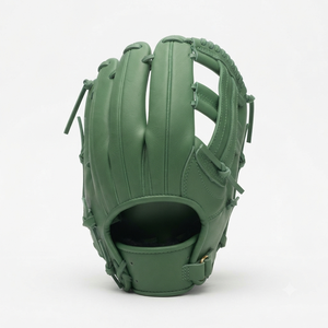 Leather <b>Baseball</b> <b>Glove</b> H-Web Right-Handed Full Finger Long Lasting Performance Outfield Adult Adjustable Wrist Strap - Product Image 3