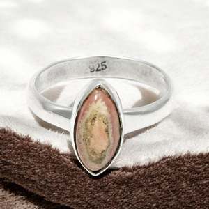 Nouvelle arrivée : bague en rhodochrosite naturelle taille marquise, en argent sterling 925, bijoux bohèmes faits à la main pour filles - Product Image 2
