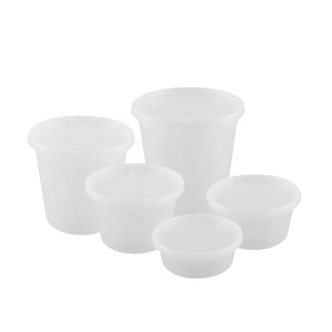 32 oz deli container clear plastic round cups takeout disposable food container