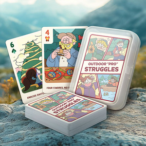 ROYAL Outdoor Pro Struggles Souvenir 0.27mm PVC Waterproof Playing Cards Glossy Finish <b>Plastic</b> Box Unique Coating 54 Cards - Product Image 2