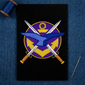 Insignia de Fieltro No Tejido con Lentejuelas Bordadas Personalizadas, Ecológica, de Estilo Clásico, con Emblema de Escudo Familiar - Product Image 3