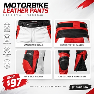 Biker Riding <b>Leather</b> Motorcycle <b>Pants</b> Unisex Professional Motorbike <b>Leather</b> <b>Pants</b> Moto Racing Protective <b>Leather</b> <b>Pants</b> <b>Men</b> Women - Product Image 3
