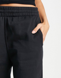 <b>Women</b> High Waist <b>Black</b> Jogger Sweatpants Loose Fit Full Length Solid Color Side <b>Pockets</b> Elastic Cuff Autumn Style - Product Image 3
