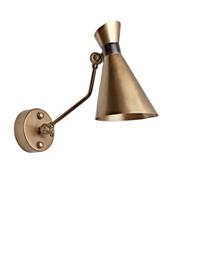 โคมไฟติดผนังทองเหลืองโบราณหรูหราติดตั้งและบำรุงรักษาง่ายและเหมาะสำหรับไฟข้างเตียง - Product Image 2