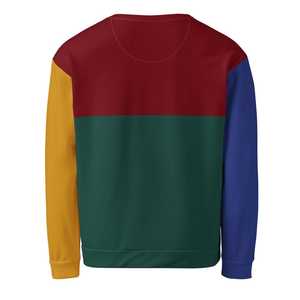 Sudadera Unisex de Forro Polar con Bloques de Color, Cuello Redondo Premium, Estilo Casual Oversize, Ropa Urbana - Product Image 2
