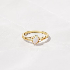 Vintage <b>Opal</b> Gemstone <b>Ring</b> 18K Solid <b>Gold</b> Bezel Setting Women's Everyday Wear Flower Shape Fine Jewelry - Product Image 2