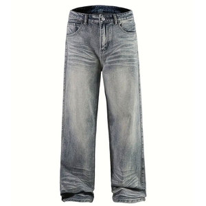 Pantalon homme style nouveau pour usage extérieur, lavé, de qualité supérieure, couleur unie, coupe ample, à prix avantageux - Product Image 1