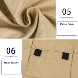 Pantalones cortos tipo cargo de verano para hombre, impermeables, elásticos, de secado rápido, pantalones cortos para exteriores, pantalones cortos de playa con múltiples bolsillos - Product Image 5