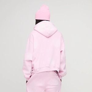 Yourbrand <b>Pink</b> Oversized Pullover <b>Hoodie</b> Fleece Casual <b>Men</b> Autumn Wear Front Logo Print Regular Fit 100% Cotton Breathable - Product Image 3