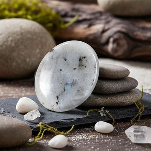 Piedra Ovalada de Labradorita Natural Tallada a Mano, Piedra de Meditación Pulida para el Pulgar, Regalo, Decoración del Hogar, Venta al por Mayor - Product Image 4