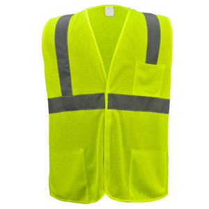 Gilet de sécurité routière pour hommes à prix abordable, service OEM, logo personnalisé, gilet respirant, nouvelle construction en maille, gilet de travail de sécurité - Product Image 1