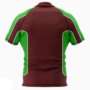 Maillot de rugby personnalisable pour homme, manches courtes, extensible, imprimé par sublimation, avec logo et couleur personnalisés - Product Image 3