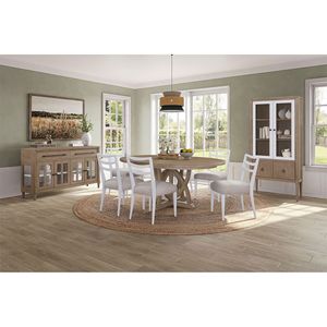 Sedia da pranzo laterale con finitura color oceano e schienale a scala, set da 2 - Product Image 2