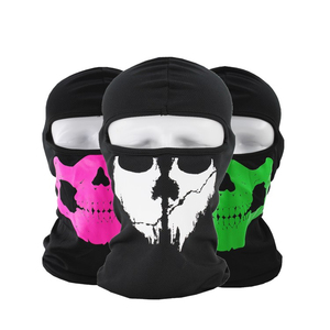 Pasamontañas con Estampado de Calavera Negra, Máscara Facial Completa con un Orificio, Capucha para Actividades al Aire Libre, Unisex para Adultos, Impresión por Transferencia de Calor - Product Image 3